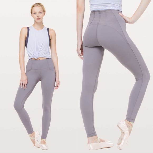 lululemon athletica Pants - RARE Lululemon Principal Dancer Corsetry Tight *28" Lunar Rock‎ W5BI5S Size 4